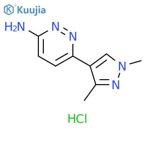 6-(1,3-dimethyl-1H-pyrazol-4-yl)pyridazin-3-amine dihydrochloride structure