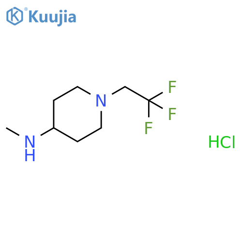 N-methyl-1-(2,2,2-trifluoroethyl)piperidin-4-amine hydrochloride structure