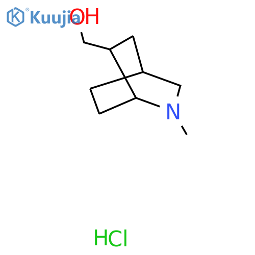 {2-methyl-2-azabicyclo2.2.2octan-6-yl}methanol hydrochloride structure