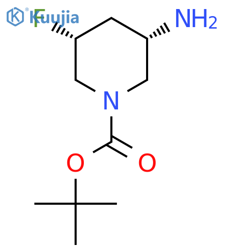 tert-butyl cis-3-amino-5-fluoropiperidine-1-carboxylate structure