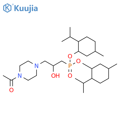 bis5-methyl-2-(propan-2-yl)cyclohexyl 3-(4-acetylpiperazin-1-yl)-2-hydroxypropylphosphonate structure