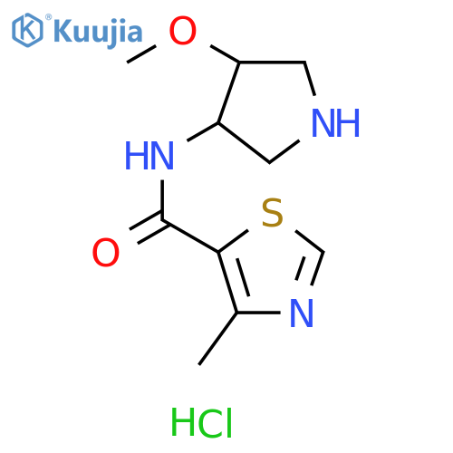 N-(4-methoxypyrrolidin-3-yl)-4-methyl-1,3-thiazole-5-carboxamide dihydrochloride structure