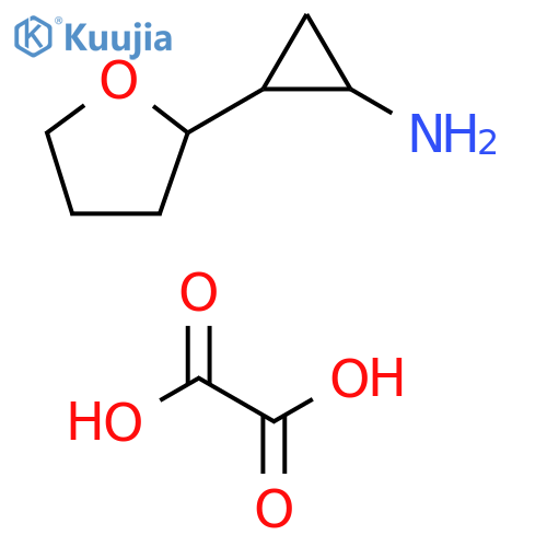 2-(oxolan-2-yl)cyclopropan-1-amine, oxalic acid structure