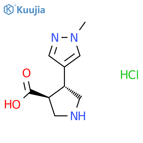 rac-(3R,4S)-4-(1-methyl-1H-pyrazol-4-yl)pyrrolidine-3-carboxylic acid hydrochloride, trans structure