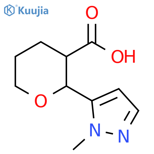 2-(1-methyl-1H-pyrazol-5-yl)oxane-3-carboxylic acid structure