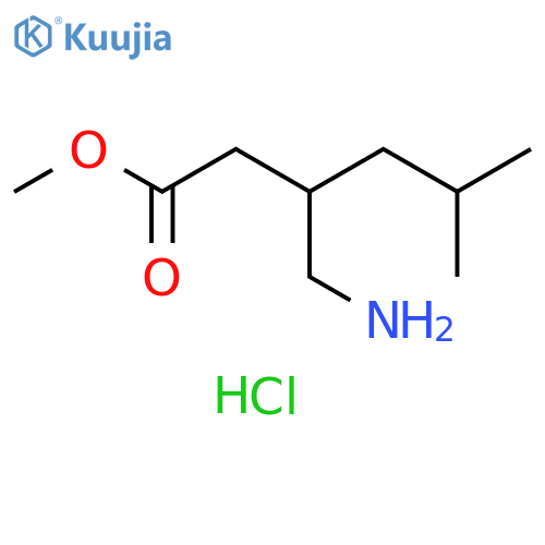 methyl 3-(aminomethyl)-5-methylhexanoate hydrochloride structure