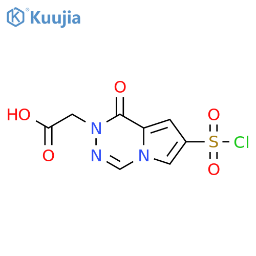 2-7-(chlorosulfonyl)-1-oxo-1H,2H-pyrrolo1,2-d1,2,4triazin-2-ylacetic acid structure