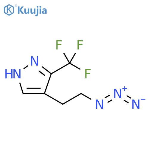 4-(2-azidoethyl)-3-(trifluoromethyl)-1H-pyrazole structure