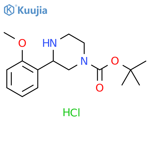 tert-butyl 3-(2-methoxyphenyl)piperazine-1-carboxylate hydrochloride structure