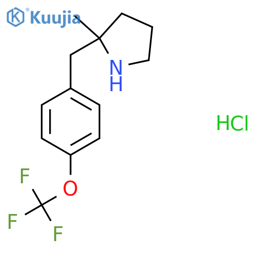 2-methyl-2-{4-(trifluoromethoxy)phenylmethyl}pyrrolidine hydrochloride structure