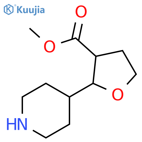 methyl 2-(piperidin-4-yl)oxolane-3-carboxylate structure
