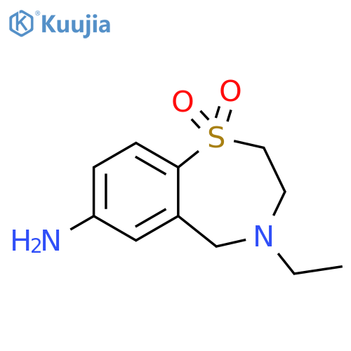 7-amino-4-ethyl-2,3,4,5-tetrahydro-1lambda6,4-benzothiazepine-1,1-dione structure
