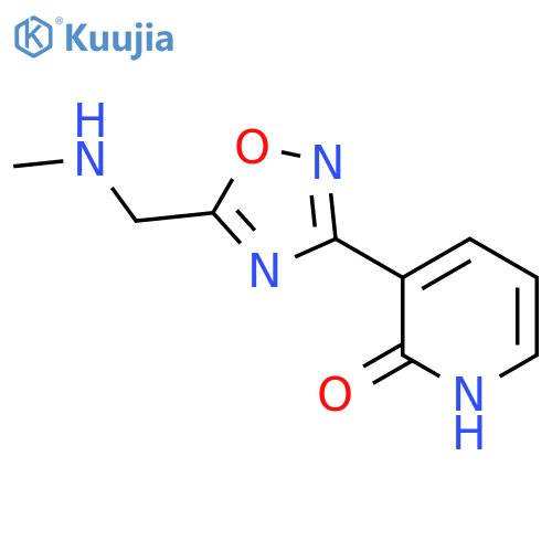 3-(5-((methylamino)methyl)-1,2,4-oxadiazol-3-yl)pyridin-2(1H)-one structure