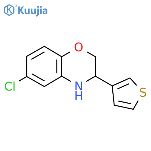 6-Chloro-3-(thiophen-3-yl)-3,4-dihydro-2h-benzo[b][1,4]oxazine structure