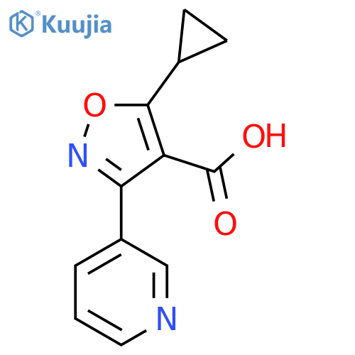 5-Cyclopropyl-3-(pyridin-3-yl)isoxazole-4-carboxylic acid structure