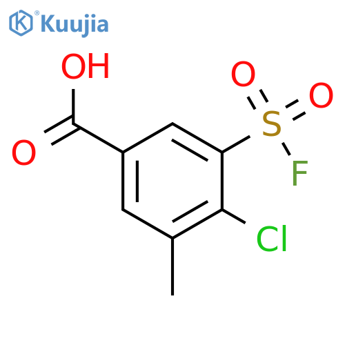 4-chloro-3-(fluorosulfonyl)-5-methylbenzoic acid structure