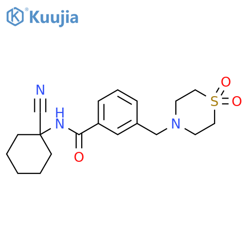 N-(1-Cyanocyclohexyl)-3-[(1,1-dioxido-4-thiomorpholinyl)methyl]benzamide structure