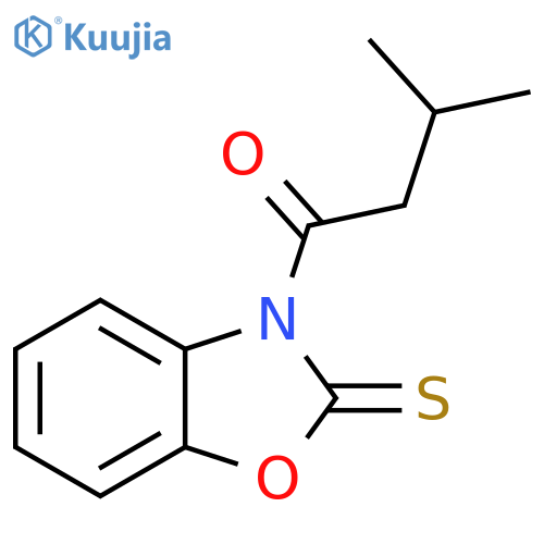 2(3H)-Benzoxazolethione, 3-(3-methyl-1-oxobutyl)- structure