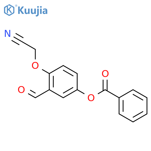 Acetonitrile, [4-(benzoyloxy)-2-formylphenoxy]- structure