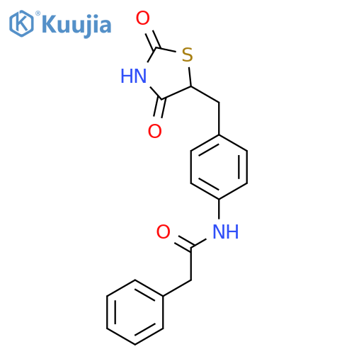 Benzeneacetamide, N-[4-[(2,4-dioxo-5-thiazolidinyl)methyl]phenyl]- structure