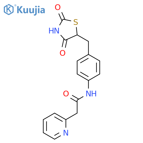 2-Pyridineacetamide, N-[4-[(2,4-dioxo-5-thiazolidinyl)methyl]phenyl]- structure