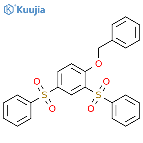 Benzene, 1-(phenylmethoxy)-2,4-bis(phenylsulfonyl)- structure