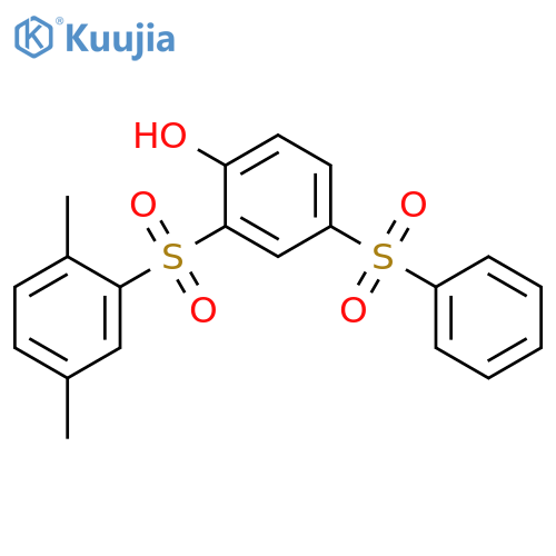 Phenol, 2-[(2,5-dimethylphenyl)sulfonyl]-4-(phenylsulfonyl)- structure
