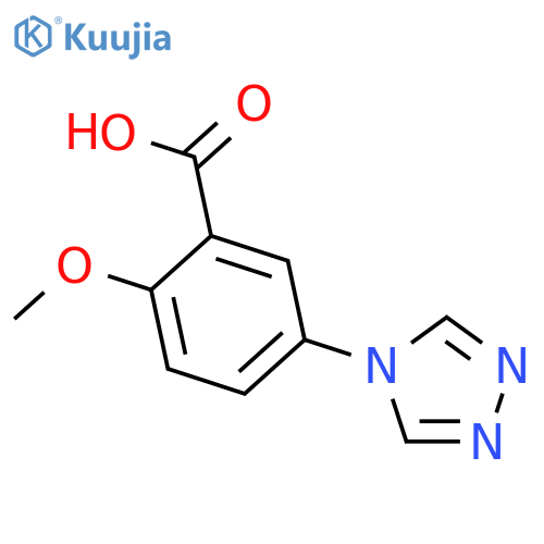 Benzoic acid, 2-methoxy-5-(4H-1,2,4-triazol-4-yl)- structure