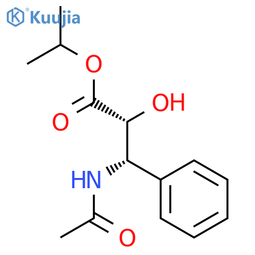 (2R,3S)-3-acetylamino-2-hydroxy-3-phenylpropanoic acid isopropyl ester structure