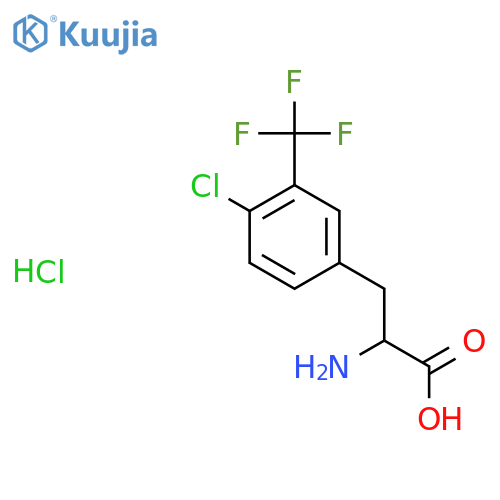 2-Amino-3-(4-chloro-3-(trifluoromethyl)phenyl)propanoic acid hydrochloride structure