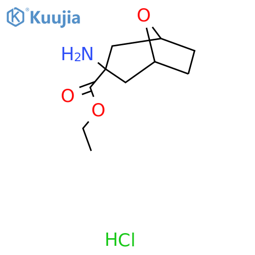 ethyl 3-amino-8-oxabicyclo3.2.1octane-3-carboxylate hydrochloride structure