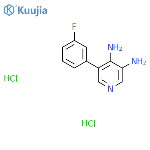 5-(3-Fluorophenyl)pyridine-3,4-diamine dihydrochloride structure