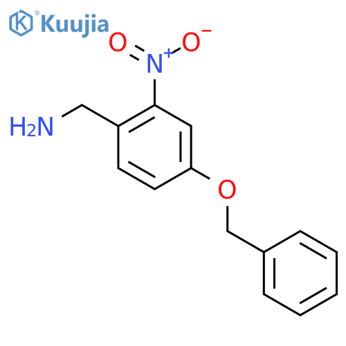 (4-(Benzyloxy)-2-nitrophenyl)methanamine structure