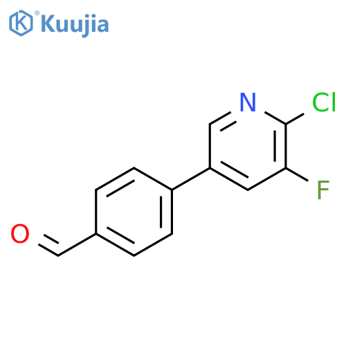 4-(6-chloro-5-fluoropyridin-3-yl)benzaldehyde structure