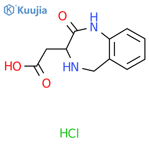 2-(2-Oxo-2,3,4,5-tetrahydro-1H-benzo[e][1,4]diazepin-3-yl)acetic acid hydrochloride structure