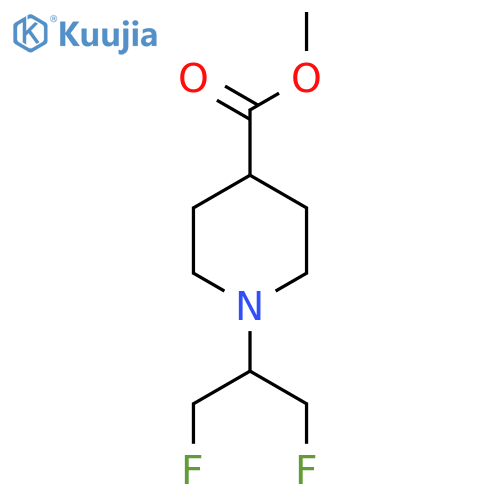 Methyl 1-(1,3-difluoropropan-2-yl)piperidine-4-carboxylate structure