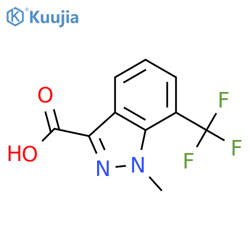 1-methyl-7-(trifluoromethyl)indazole-3-carboxylic acid structure