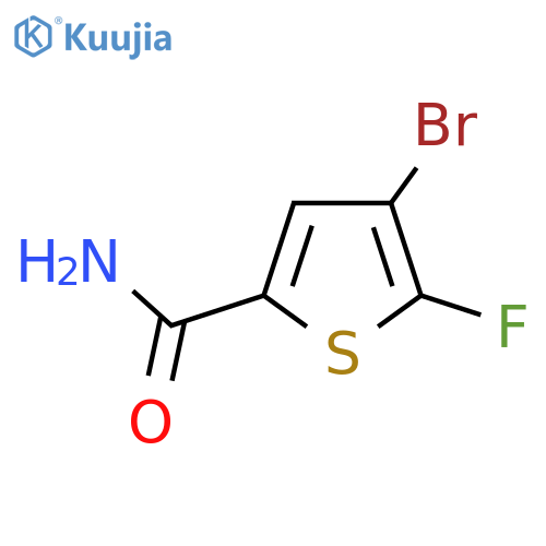 4-Bromo-5-fluorothiophene-2-carboxamide structure