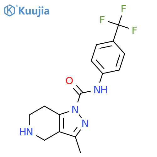 3-Methyl-N-(4-(trifluoromethyl)phenyl)-4,5,6,7-tetrahydro-1H-pyrazolo[4,3-C]pyridine-1-carboxamide structure
