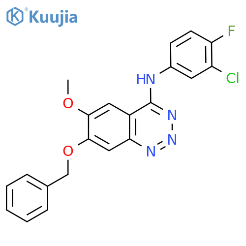 7-(Benzyloxy)-N-(3-chloro-4-fluorophenyl)-6-methoxybenzo[D][1,2,3]triazin-4-amine structure