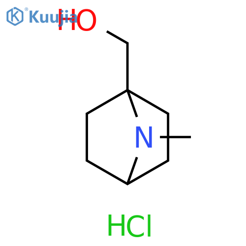 7-Azabicyclo[2.2.1]heptane-1-methanol, 7-methyl-, hydrochloride (1:1) structure