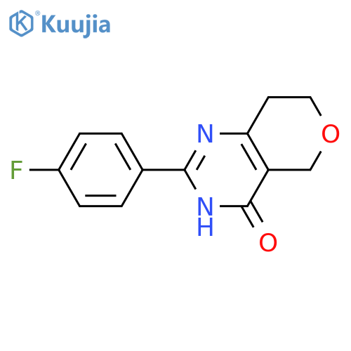 4H-Pyrano[4,3-d]pyrimidin-4-one, 2-(4-fluorophenyl)-3,5,7,8-tetrahydro- structure