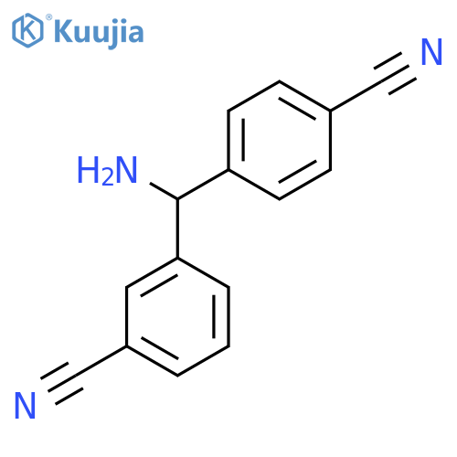 3-(Amino(4-cyanophenyl)methyl)benzonitrile structure
