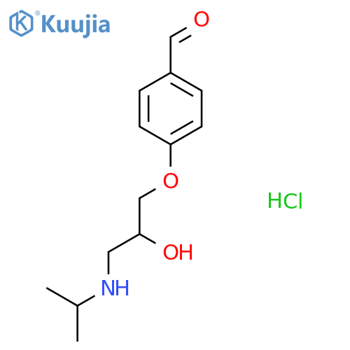 4-[2-Hydroxy-3-(isopropylamino)propoxy]benzaldehyde hydrochloride (1:1) structure
