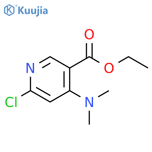 3-Pyridinecarboxylic acid, 6-chloro-4-(dimethylamino)-, ethyl ester structure