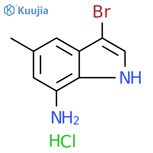 3-Bromo-5-methyl-1H-indol-7-amine hydrochloride structure