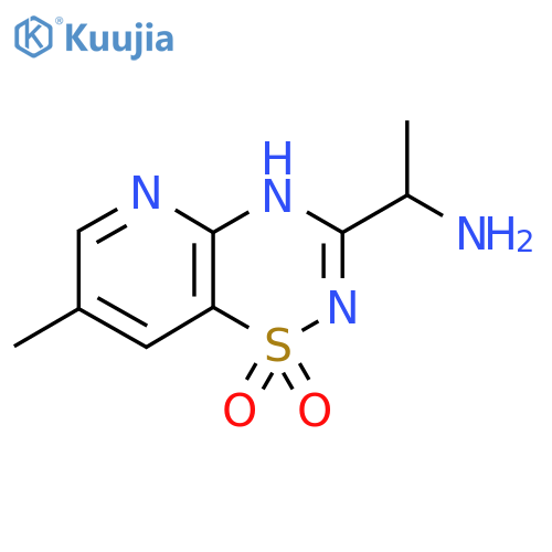 3-(1-Aminoethyl)-7-methyl-4H-pyrido[2,3-e][1,2,4]thiadiazine 1,1-dioxide structure