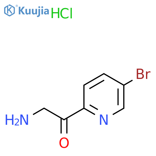 2-Amino-1-(5-bromopyridin-2-yl)ethanone hydrochloride structure