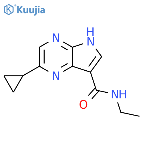 2-Cyclopropyl-N-ethyl-5H-pyrrolo[2,3-b]pyrazine-7-carboxamide structure