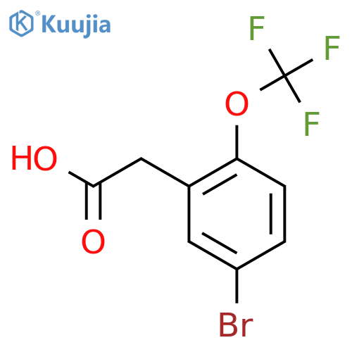 2-(5-Bromo-2-(trifluoromethoxy)phenyl)acetic acid structure